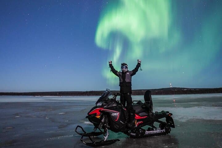 Arctic Night Snowmobile Tour on the Arctic Circle — Rovaniemi Lapland photo 3