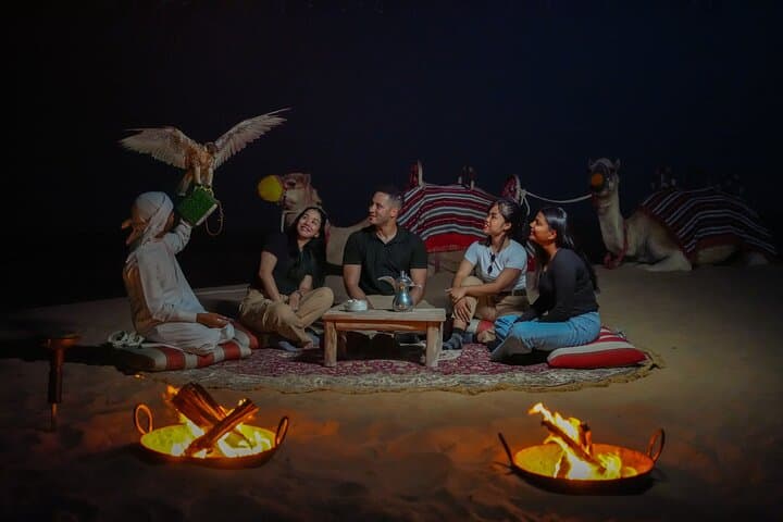 Dubai Night Desert Safari with Camel Ride, Sandboarding & Stargazing