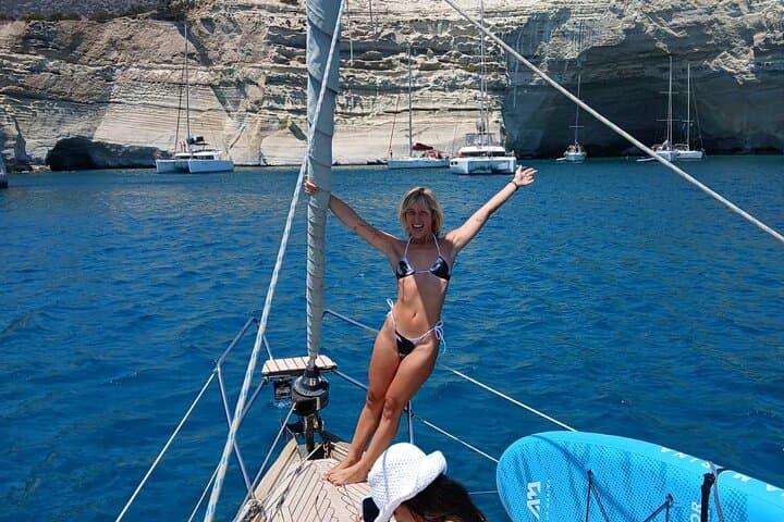 Private All-Around Milos Sunset Cruise — Kleftiko, Sykia & Blue Lagoon photo 3