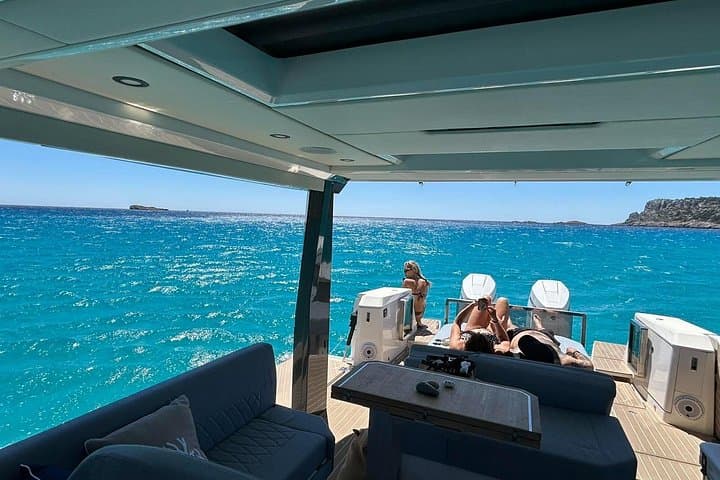 Private Lindos Yacht Cruise — Day & Sunset Trips on a Saxdor 400 GTO photo 2
