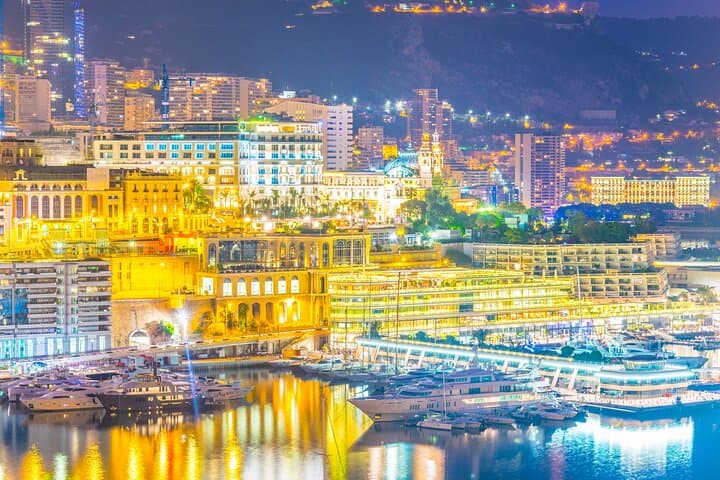 Monaco by Night Private Tour from Nice — Evening Lights, Luxury Yachts & F1 Circuit