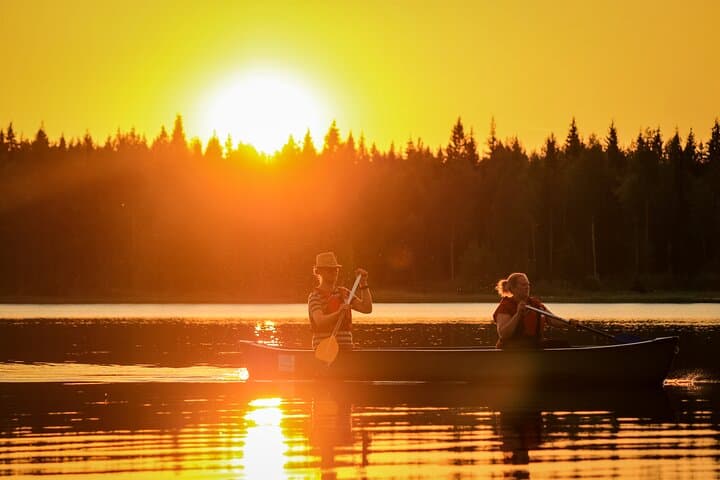 Midnight Sun Canoe Trip in Lapland: Paddle the Arctic's Endless Day