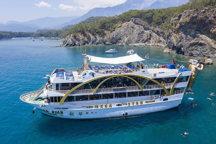 Kemer Mega Star Boat Trip: Phaselis Ruins, Cleopatra Bay & Deck Foam Party