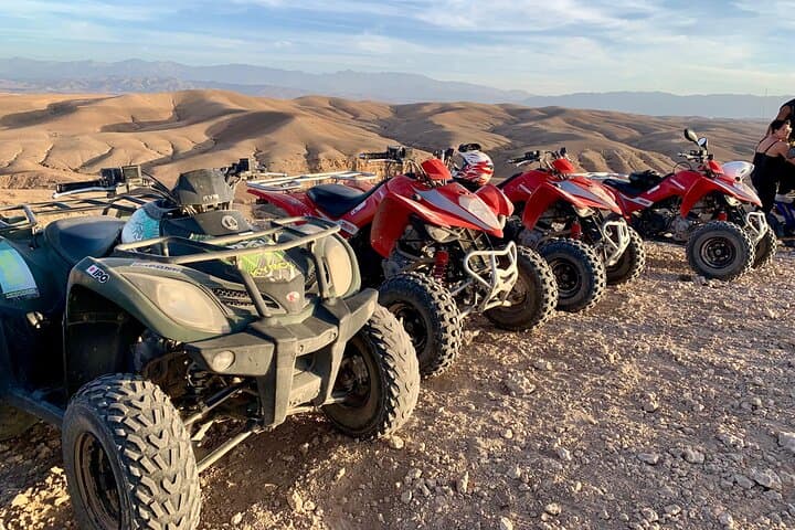 Agafay Desert Quad Biking, Camel Ride & Dinner Show — Evening Adventure from Marrakech
