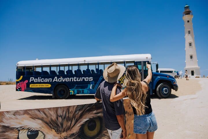 Explore Aruba: Half-Day Hop-On Hop-Off Bus to California Lighthouse & Natural Bridge