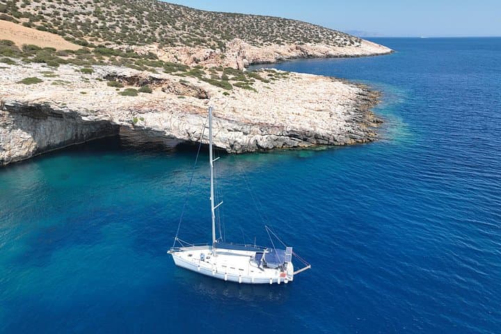 Blue Lagoon and Tripiti Sea Caves: 5-Hour Paros Sunset Cruise with Cliff Jumping photo 2