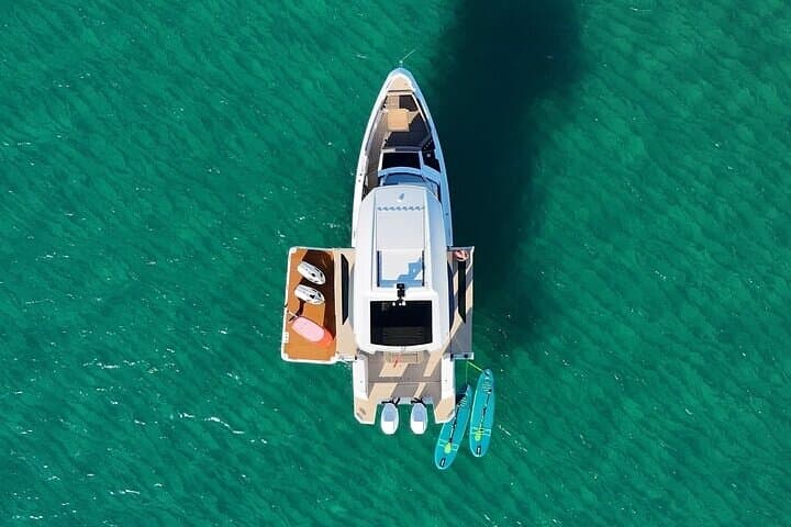Private Lindos Yacht Cruise — Day & Sunset Trips on a Saxdor 400 GTO photo 1