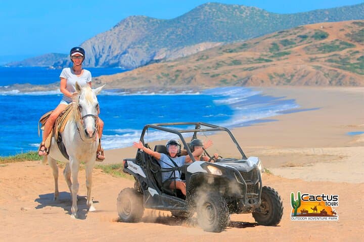 Cabo Beach UTV and Horseback Combo: Dunes, Pacific Coast & Tequila Tasting