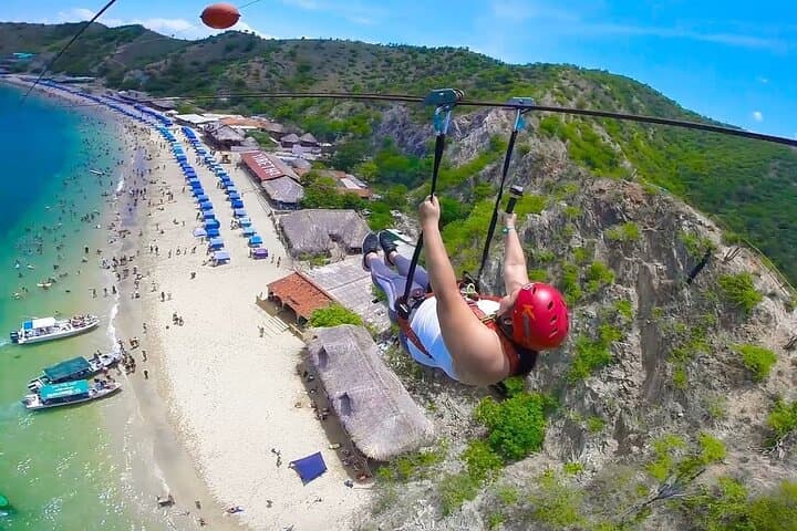 Fly Over Playa Blanca: Full Canopy Zipline & Beach Lunch from Santa Marta