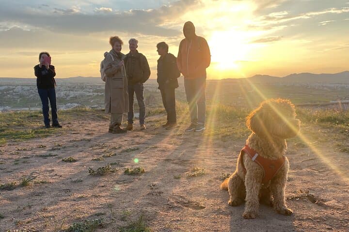 Sunset Hike Through Cappadocia's Red & Rose Valleys with Trekking Dog Oscar