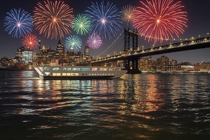 NYE Fireworks Cruise on the Grand Mariner: NYC Skyline, Dinner & Open Bar