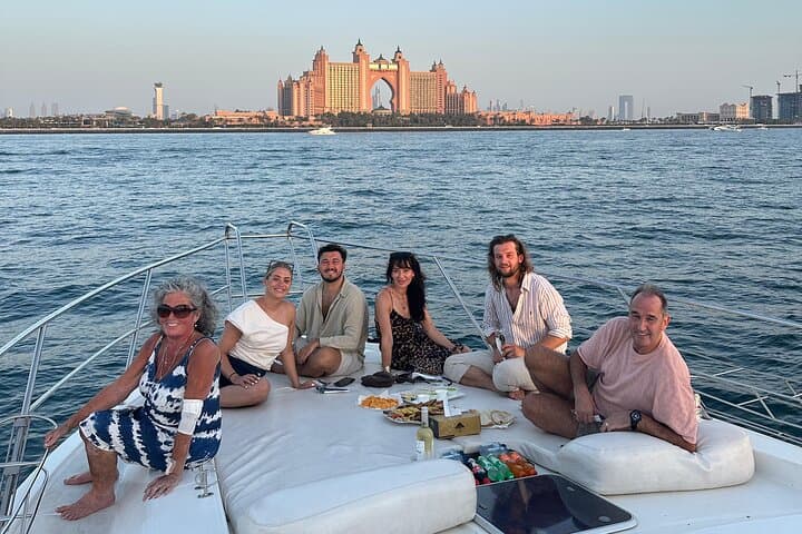 Dubai Marina 3-Hour Private Luxury Yacht Tour with BBQ, Drinks & Music
