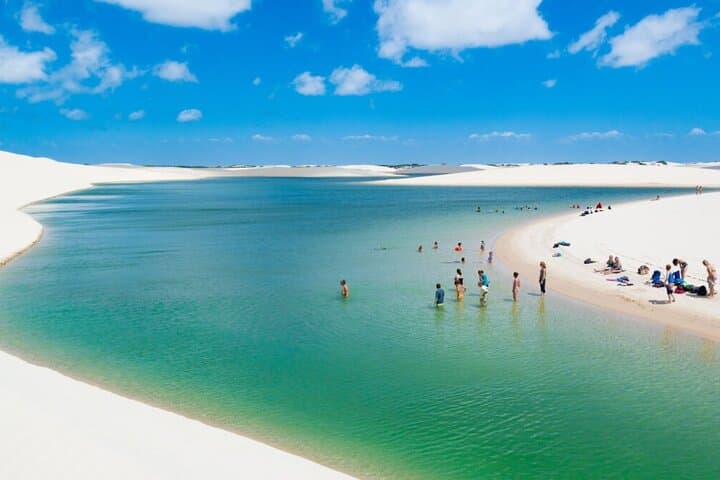 Blue Lagoon & Dunes: 3-Hour Lençóis Maranhenses Tour from Barreirinhas
