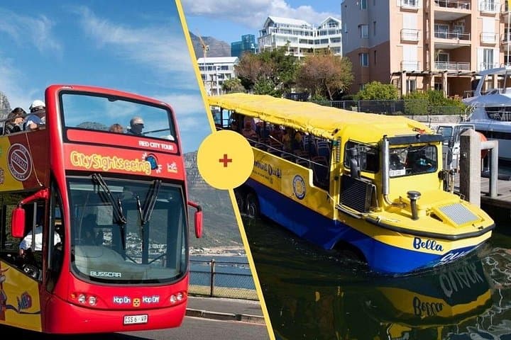 See Cape Town by Land and Sea: Hop-On Hop-Off Bus + Waterfront Duck Tour Combo