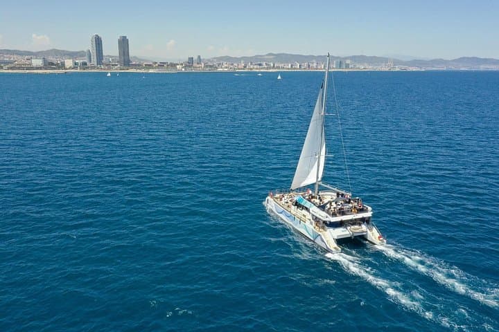 Sunset Eco-Catamaran Cruise in Barcelona: Live Music & Port Vell Views photo 4