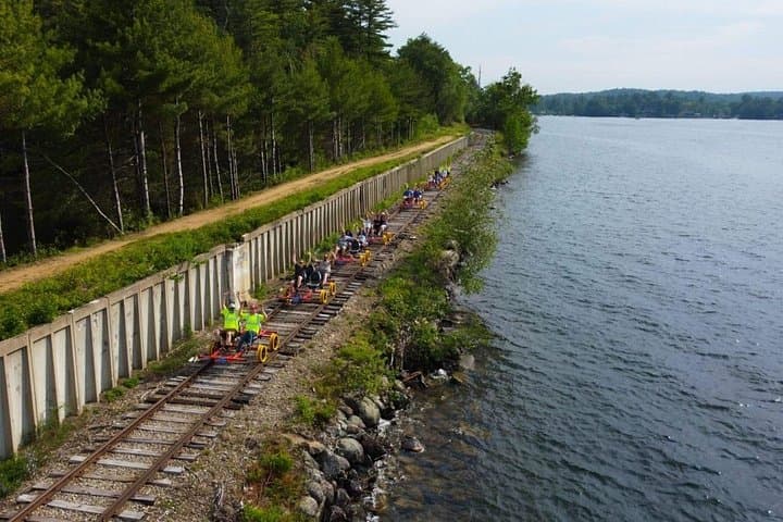 Pedal the Rails: Granite State Rail Bikes Along Lake Winnisquam