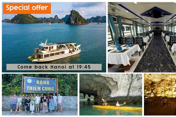 Halong Bay 1-Day Cruise: Kayaking, Thien Cung Cave & Old Quarter Return