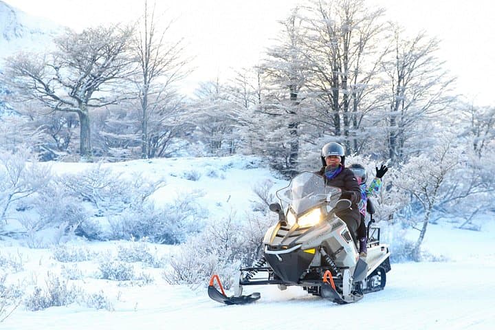 Lake Escondido Experience: Motorcycle, Snowmobile & Snowshoe Day Tour from Ushuaia photo 1