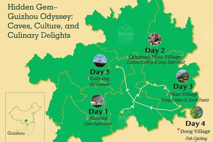 5-Day Guizhou Cave & Cultural Tour — Miao Villages, Cave Camp & Culinary Experiences photo 2