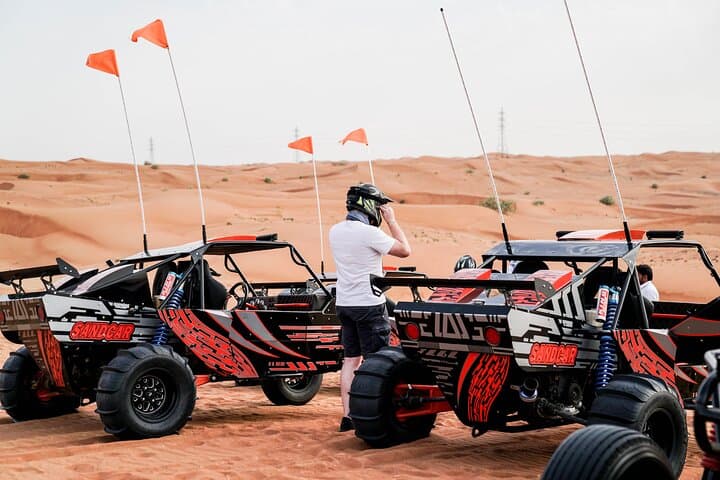 Drive a Desert Fox Dune Buggy in Mleiha: Fossils, Camel Rock & Sandboarding