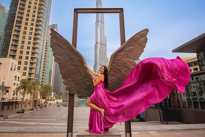 Flying Dress Photoshoot Dubai: Desert, Beach & Skyline Editorial Session photo 2