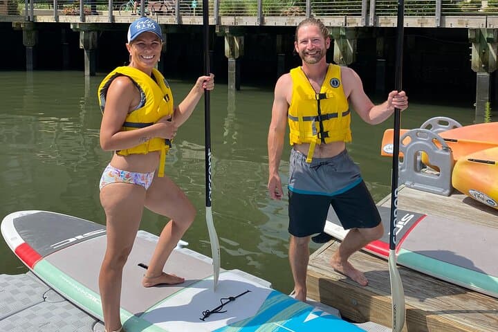 Family Intro to Stand Up Paddleboarding on Hilton Head Creek photo 5