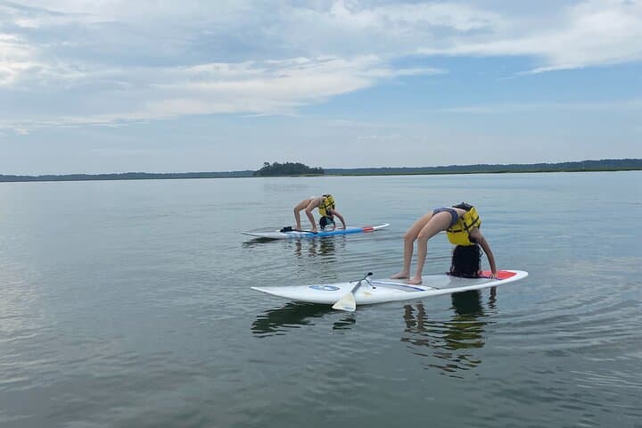 Family Intro to Stand Up Paddleboarding on Hilton Head Creek photo 2