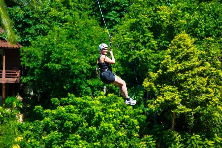 Koh Phangan Zipline Adventure: Via Ferrata, Sky Bridge & Wang Sai Waterfall Views