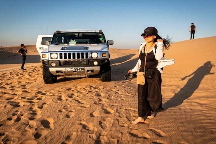 Abu Dhabi Hummer Desert Safari: Private Dune-Bashing, Camel Ride & BBQ