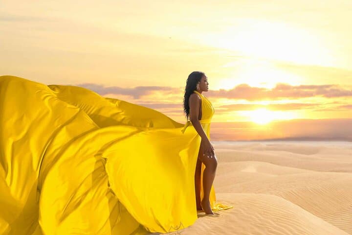 Flying Dress Photoshoot Dubai: Desert, Beach & Skyline Editorial Session photo 4