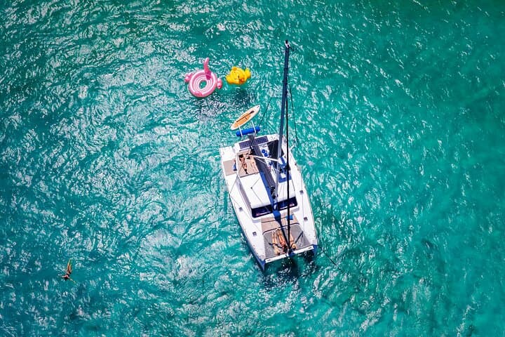 Private 34' Aventura Catamaran in Tulum: Snorkel, Paddle & Open Bar photo 3