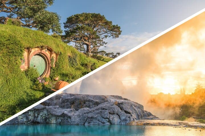 Hobbiton and Te Puia Day Tour from Auckland: Hobbit Holes, Geysers & Māori Culture