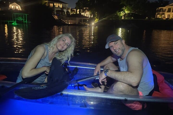 Orlando LED Glow Sunset Paddle: Clear Kayak & Champagne on Lake Ivanhoe photo 6