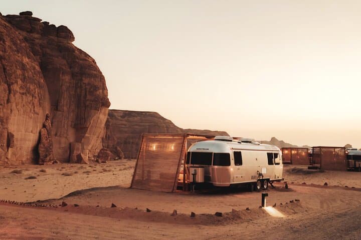 AlUla Two-Night Caravans Habitas Adventure — Hegra, Inscriptions & Hot-Air Balloon