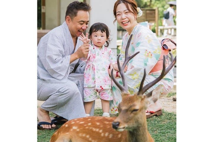 Stroll Nara Park in a Kimono: Traditional Kimono & Hair Styling Experience