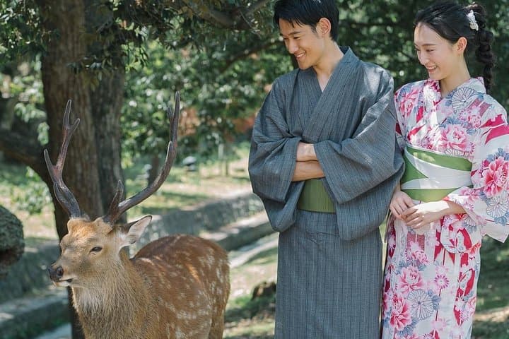 Stroll Nara Park in a Kimono: Traditional Kimono & Hair Styling Experience photo 3