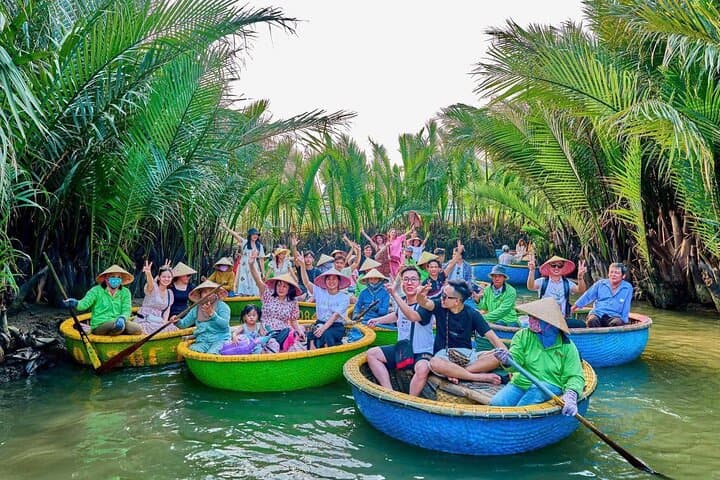 Coconut Basket Boat Ride in Cam Thanh — Paddle Traditional Vietnamese Basket Boats photo 2