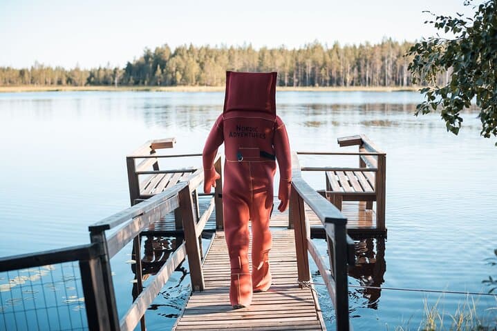 Autumn Lake Floating in Rovaniemi: Daytime Arctic Survival-Suit Experience photo 3