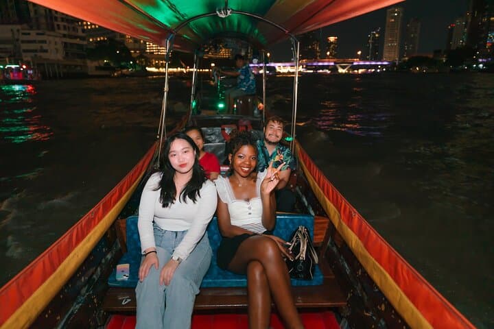 Bangkok Chao Phraya Night Longtail Boat Ride — 1.5hr Self-Guided River Tour