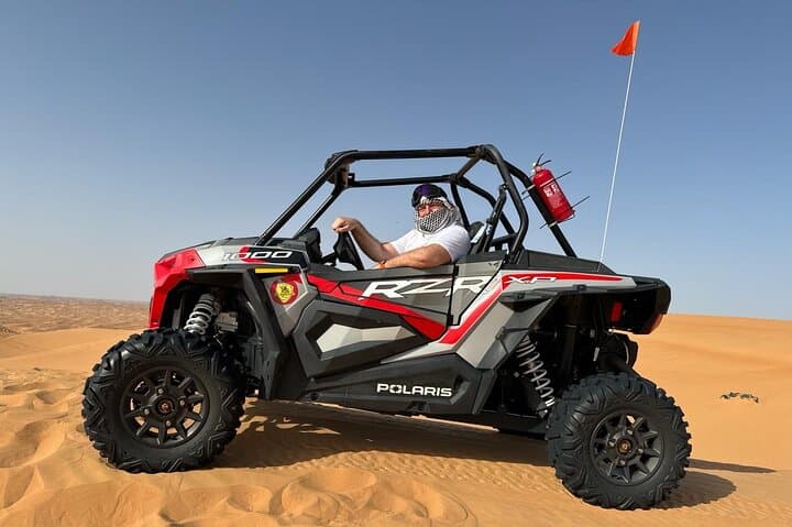 Dubai Morning 2-Seater Buggy Desert Tour: Dune Bashing, Sandboarding & Camel Ride photo 3
