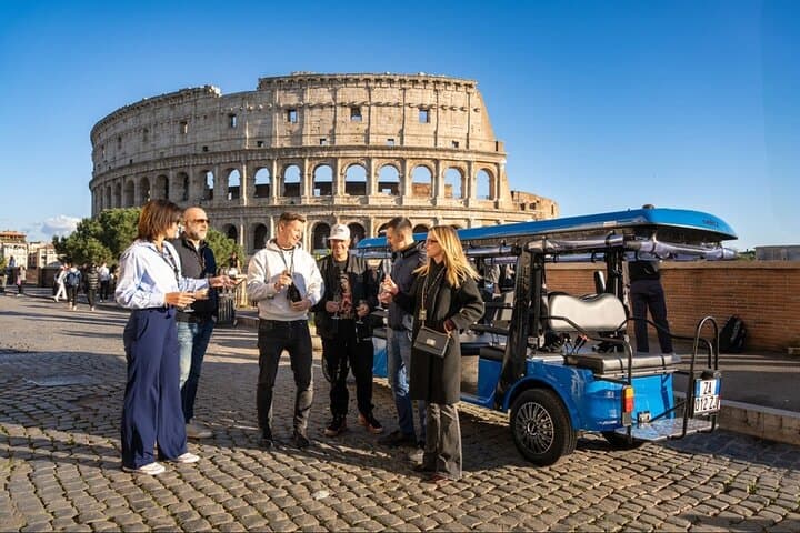 Rome Golf Cart Tour with Prosecco and Gelato — Colosseum to Trevi by Golf Cart