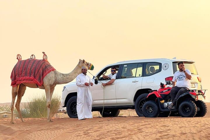 Dubai Desert Safari with ATV & BBQ Dinner — Quad Biking, Dune Bashing & Camel Ride