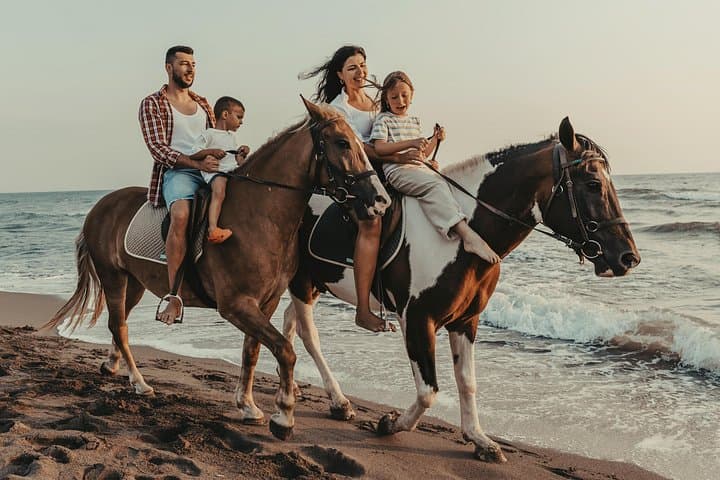 Private Evening Horse Ride on Bridgetown Beach — Sunset Horseback Photo Experience photo 1