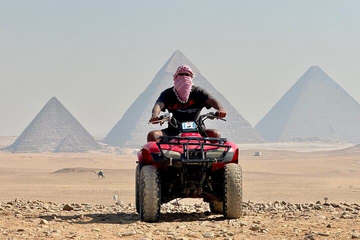 Full-Day Giza Adventure: Pyramids, Desert ATV, Camel Ride & Nile Felucca