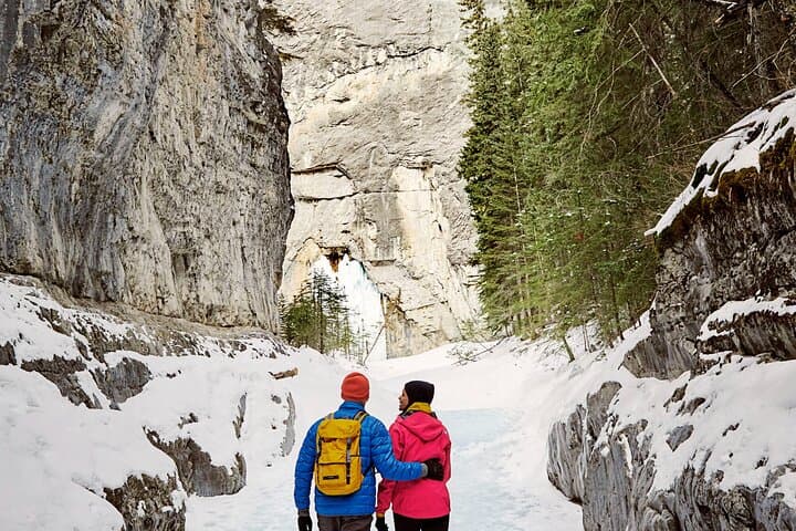 Grotto Canyon Winter Ice Hike — Guided Tour with Ice Cleats in Canmore photo 3