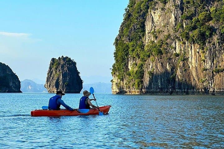 Bai Tu Long Bay 2-Day Overnight Cruise: Kayaking, Thien Canh Son Cave & Sunset at Sea photo 3