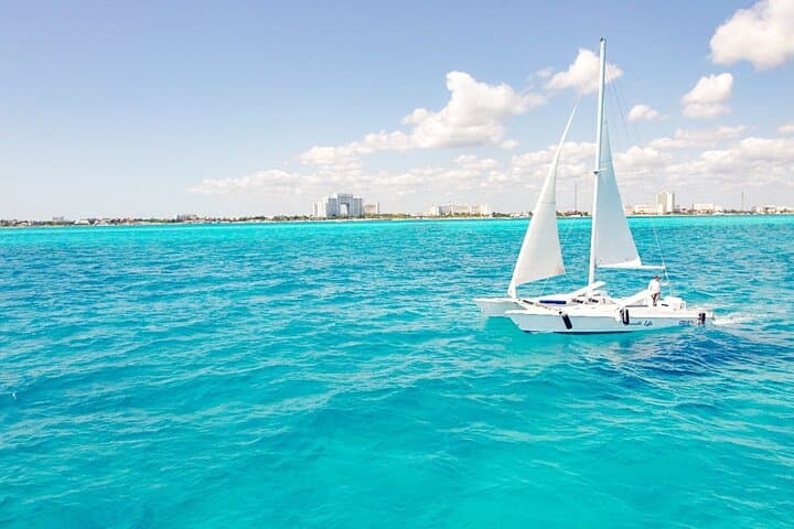 Private Catamaran Party and Snorkel to Isla Mujeres photo 2