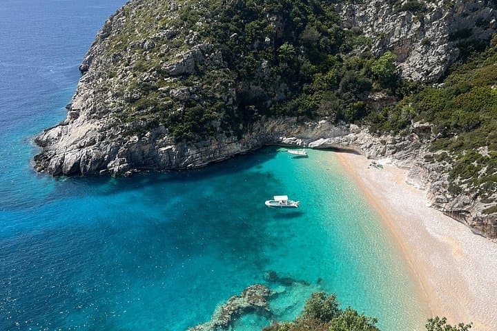 Grama Bay & Blue Gem Cave Boat Tour from Dhermi — Ionian Caves, Swimming & Coastal Views