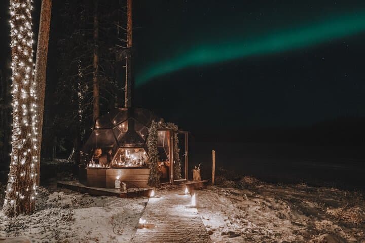 Private Glass Igloo Northern Lights Dinner Near Rovaniemi