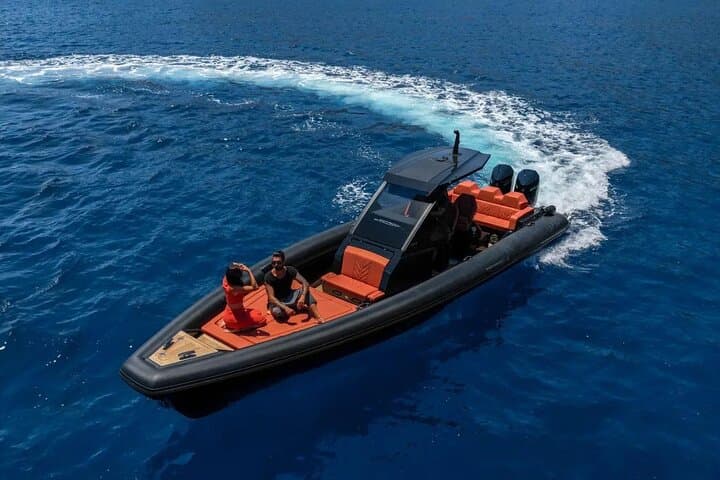 Private Technohull Yacht Cruise on Santorini Caldera — Open Bar & Transfers photo 3
